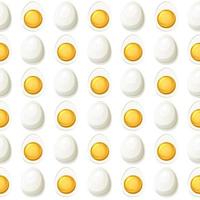 Seamless pattern egg halves front and back, background for graphic design. Vector illustration cute eggs texture for wrapping paper or wallpaper.