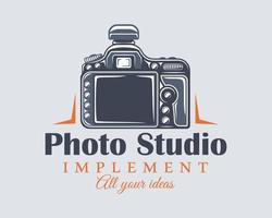 Photo studio label concept vector