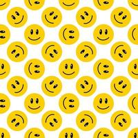 Smiley vector seamless pattern
