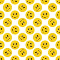 Smiley vector seamless pattern