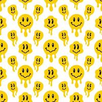 Smiley seamless pattern vector