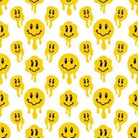 Smiley seamless pattern vector