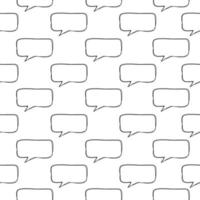 Speech bubbles seamless pattern on white background. vector