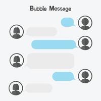 Message chat bubbles set on white background. vector