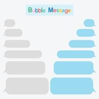 Message chat bubbles set on white background. vector