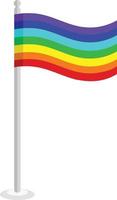 aislar la bandera del arco iris sobre fondo blanco. vector