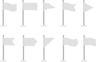 set of flags icon isolate on white background. vector