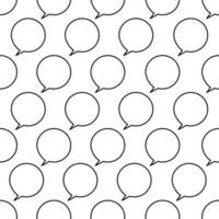 Speech bubbles seamless pattern on white background. vector