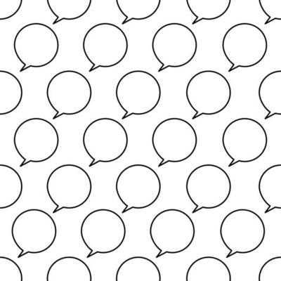 Speech bubbles seamless pattern on white background.