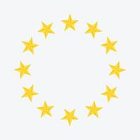 Wreath stars of EU on white background. vector