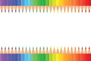 lápices de colores aislar sobre fondo blanco. vector