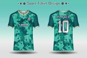 Soccer jersey mockup football jersey design sublimation sport t shirt design collection for racing, cycling, gaming, motocross vector