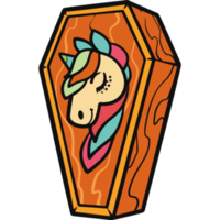 unicorn coffin icon png