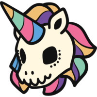 unicorn skull icon png