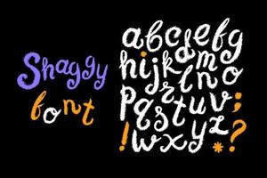 vector alphabet shaggy font