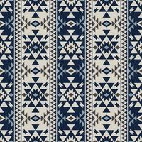 Ethnic geometric stripes pattern. Ethnic aztec geometric stripes blue color seamless pattern background. Use for fabric, textile, ethnic interior decoration elements, upholstery, wrapping. vector