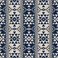 Ethnic geometric stripes pattern. Ethnic aztec geometric stripes blue color seamless pattern background. Use for fabric, textile, ethnic interior decoration elements, upholstery, wrapping. vector