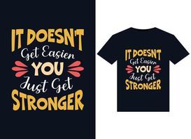 It doesn't get easier you just illustrations for print-ready T-Shirts design vector