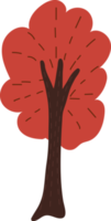 árbol de otoño de estilo plano png