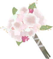 beautiful bridal bouquet collection flat style png