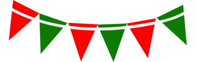 impostato di Natale decorazione elementi. ghirlande, bandiere, etichette, bolle, nastri e adesivi. collezione di allegro Natale decorativo icone. png