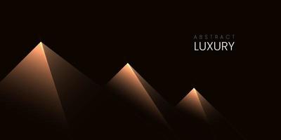 Abstract luxury background with golden glowing geometric shape for poster, banner, backdrop vector