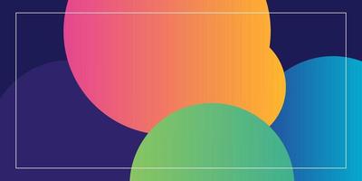 vector colorful abstract fluid geometric gradient background frame