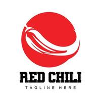 Red Chili Logo, Hot Chili Peppers Vector, Chili Garden House Illustration, Company Product Brand Illustration vector