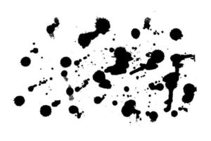 various splashes of black paint vector