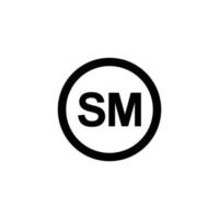 marca de servicio simple símbolo plano icono vector ilustración
