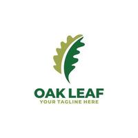 Oak leaf logo design vector