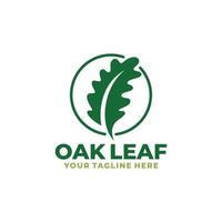 Oak leaf logo design vector