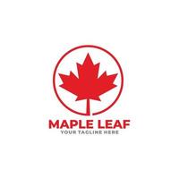 Maple leaf logo design vector