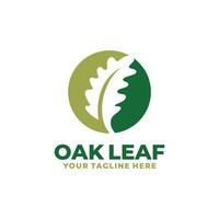 Oak leaf logo design vector