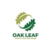 Oak leaf logo design vector