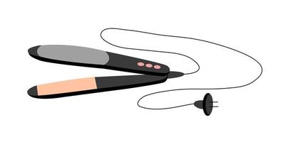 Flat style hair straightener isolated. Flat hait straightener vector illustration