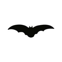 Vector black bat silhouette isolated