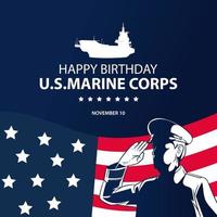 U.S. Marine corps banner vector