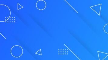 Abstract geometric shape background in blue colors. Business gradient banner. vector