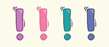 Warning message concept represented by exclamation mark icon. Exclamation symbol vector illustration.