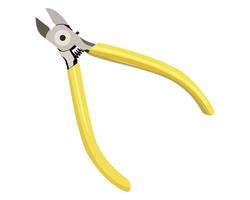 Vector Illustration of Electronics Micro Cutting Plier With Spring isolated on white background.