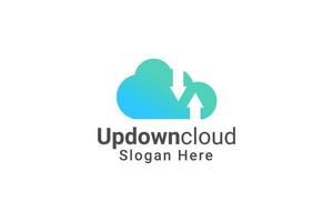 Storage Upload And Download Cloud Logo Design, Creative Symbol vector