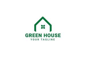 Green House Logo Design Template vector