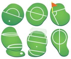 Soccer field freefrom shape elements vector graphic background for banner, illustrate, advertise oofline online.