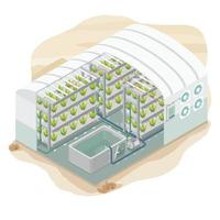 plant factory system farming isometric infographic cartoon vector