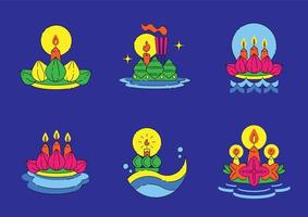 Kratong graphic element vector