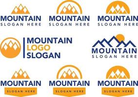 icono del logotipo de las montañas vector