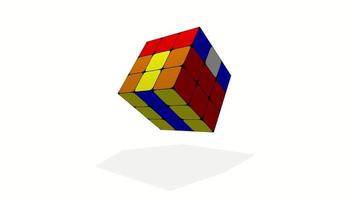 Animação de rubic de cubo 3D. vídeo 4k