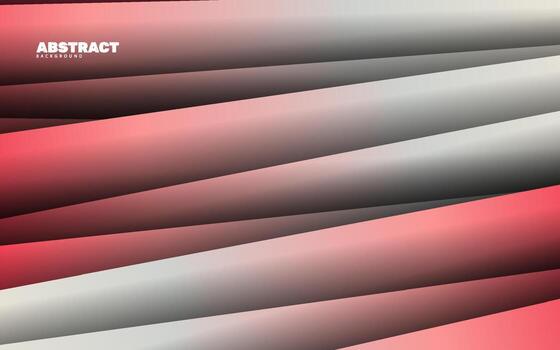 Abstract geometric papercut blue and red color background vector