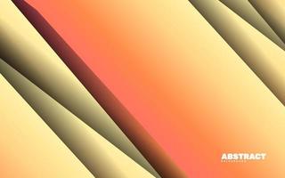 Abstract papercut orange color geometric background vector